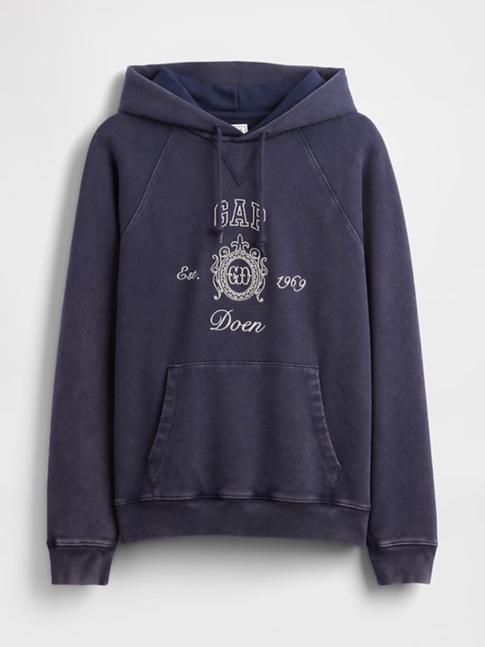 Gap × DÔEN Adult Heavyweight Raglan Logo Navy Blue Hoodie